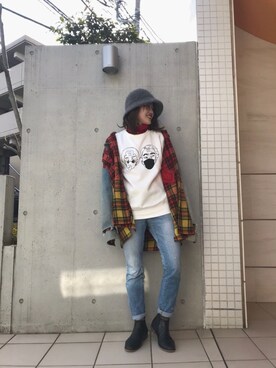 「WASH（ウォッシュ）のアイテム」を使った、moriさん（レディース・160cm）の春コーディネート