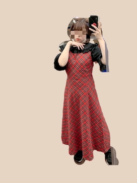 「古着好きな人と繋がりたい」｜「アイテム（ジャンパースカート）」を使った、さもえどさん（レディース・145cm）の夏コーディネート