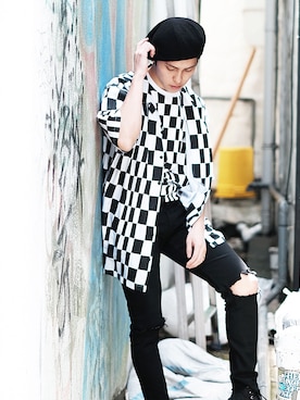 「LEGENDA（レジェンダ）のアイテム（トップス）」を使った、ふじさわなおきさん（メンズ・170cm）の春コーディネート