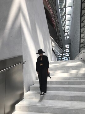 「Yohji Yamamoto（ヨウジヤマモト）のアイテム（トレンチコート）」を使った、ringoBEIさん（レディース・170cm）の春コーディネート