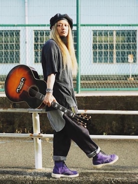 「SMACK ENGINEER（スマックエンジニア）のアイテム（ハンチング/ベレー帽）」を使った、Ryusuke Kawamotoさん（メンズ・172cm）の春コーディネート