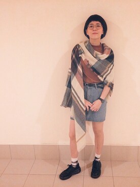 「PULL&BEAR（プルアンドベア）のアイテム（その他）」を使った、SUNさん（レディース・158cm）の冬コーディネート