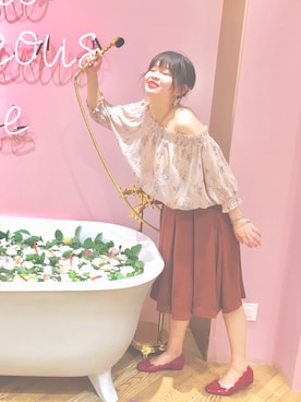「韓国旅行」｜「アイテム（バレエシューズ）」を使った、slothさん（レディース・157cm）の夏コーディネート