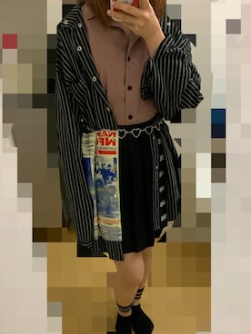 「フォロー、イイネ、お気に入り登録お願いします♡」｜「アイテム（スカート）」を使った、れんこん🐯さん（レディース・151cm）の春コーディネート