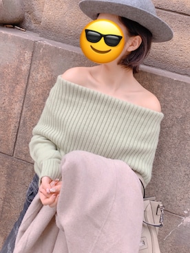 「ピスタチオ」｜「アイテム（チェスターコート）」を使った、m i y uさん（レディース・165cm）の春コーディネート