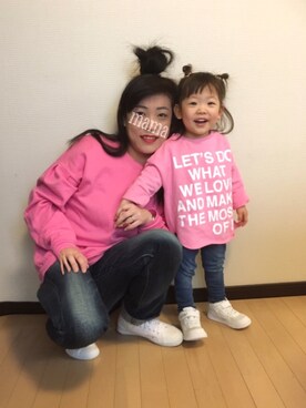 「SUPERGA（スペルガ）のアイテム」を使った、mayuさん（キッズ・80cm）の春コーディネート