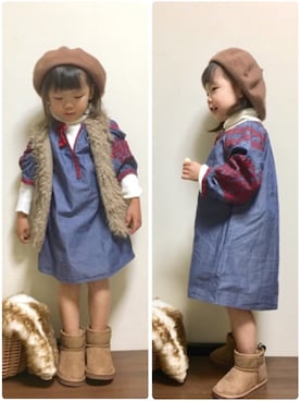 mayuさん（キッズ・90cm）の秋コーディネート