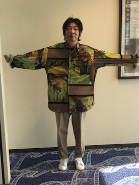 「CHAPS（チャップス）のアイテム（チノパンツ）」を使った、ksdd recordsさん（メンズ・169cm）の秋コーディネート