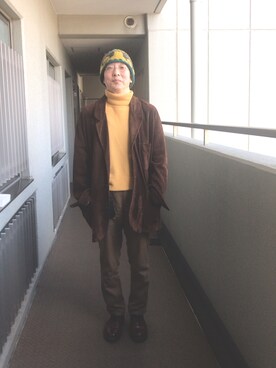 「Dr. Martens（ドクターマーチン）のアイテム（モカシン/デッキシューズ）」を使った、ksdd recordsさん（メンズ・169cm）の冬コーディネート