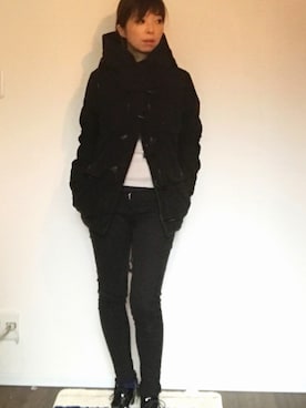 「Detail（ディテール）のアイテム（ジャケット/アウター）」を使った、melodymallyさん（レディース・153cm）の冬コーディネート