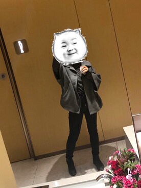 「FREE'S MART（フリーズマート）のアイテム（ポンチョ）」を使った、🐰蝶儿さん（レディース・153cm）の秋コーディネート