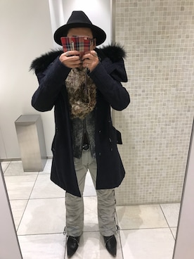 「アイテム（ブルゾン）」を使った、eijiさん（メンズ・168cm・30代）の冬コーディネート