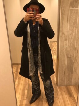 「TORNADO MART（トルネードマート）のアイテム（帽子）」を使った、eijiさん（メンズ・168cm）の冬コーディネート