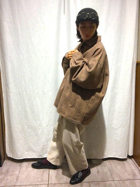 「ゴルフコーデ」｜「アイテム（ブルゾン）」を使った、Sui na さん（レディース・159cm）の秋コーディネート