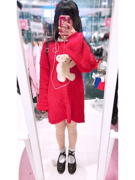 「UNKNOWN.（アンノウン）のアイテム（ワンピース/ドレス）」を使った、Xavierさん（レディース・156cm）の冬コーディネート