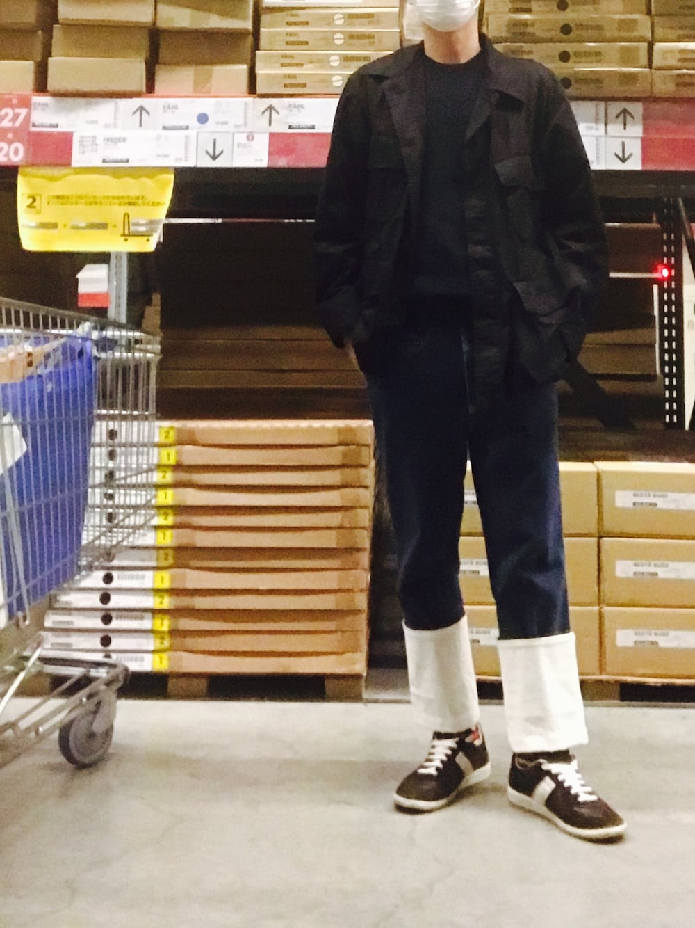 「ACNE、AcneStudios、UNIQLO、LOEWE、Martin Margiela、IKEA、秋コーデ、デニム、ニット、冬コーデ」｜「Acne Studiosのアイテム（ニット/セーター、ブルー系）」を使った、masanoatelierさん（メンズ・170cm）の秋コーディネートの1枚目の写真