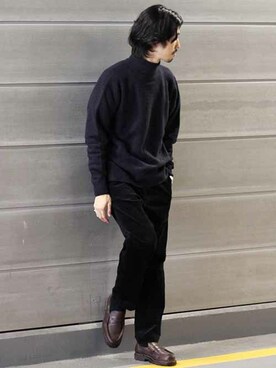 「アイテム（ドレスシューズ、ブラウン系）」を使った、kameさん（メンズ・177cm）の秋コーディネート