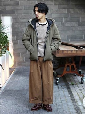 「JOURNAL STANDARD（ジャーナルスタンダード）のアイテム（ダウンジャケット/コート）」を使った、kameさん（メンズ・177cm）の冬コーディネート