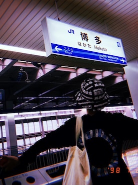 「BlackEyePatch（ブラックアイパッチ）のアイテム（帽子）」を使った、あごさん（メンズ・165cm）の冬コーディネート