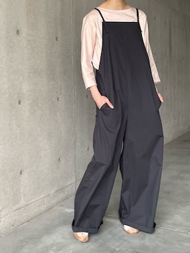 「BEARDSLEY」｜「アイテム（オールインワン・サロペット）」を使った、rinonさん（レディース・163cm）の春コーディネート