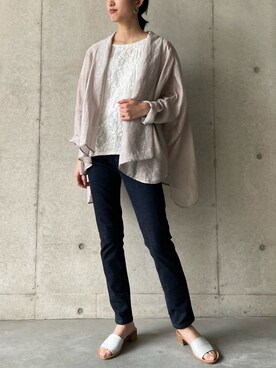 「BEARDSLEY」｜「アイテム（その他）」を使った、rinonさん（レディース・163cm）の春コーディネート