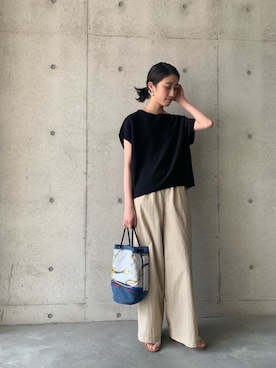「BEARDSLEY」｜「アイテム（その他）」を使った、rinonさん（レディース・163cm）の夏コーディネート