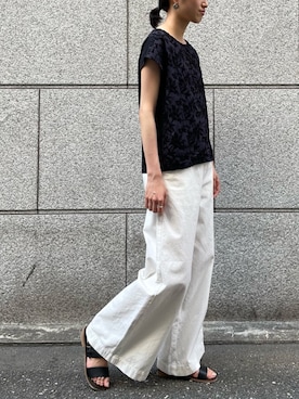「BEARDSLEY」｜「アイテム（その他）」を使った、rinonさん（レディース・163cm）の夏コーディネート