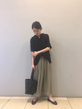 「BEARDSLEY」｜「アイテム（その他）」を使った、rinonさん（レディース・163cm）の夏コーディネート