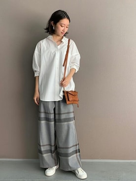「BEARDSLEY」｜「アイテム（その他シューズ）」を使った、rinonさん（レディース・163cm）の夏コーディネート