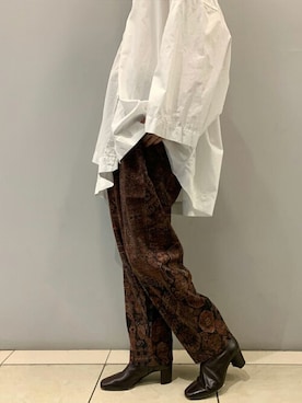 「スクエアトゥ」｜「アイテム（財布/小物）」を使った、rinonさん（レディース・163cm）の秋コーディネート