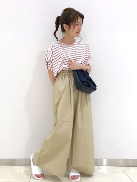 「ボーター」｜「アイテム（その他）」を使った、k.m☺︎eさん（レディース・155cm）の夏コーディネート