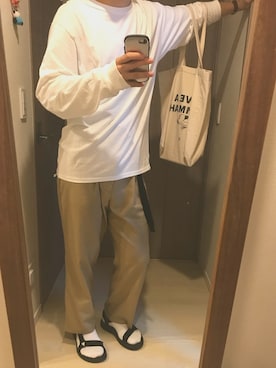 「ADEXE（アデクス）のアイテム」を使った、そうさん（メンズ・182cm）の夏コーディネート