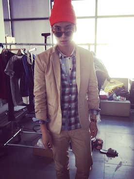 「アイテム（アナログ腕時計）」を使った、大庭葉藏さん（メンズ・178cm）の冬コーディネート