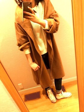 「COMME CA ISM（コムサイズム）のアイテム（その他アウター）」を使った、r.mamaさん（レディース・167cm）の冬コーディネート