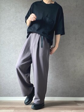 「UNIQLO（ユニクロ）の50色ソックス（消臭機能付き）（ソックス/靴下）」を使った、きゅうさん（メンズ・169cm）の春コーディネート