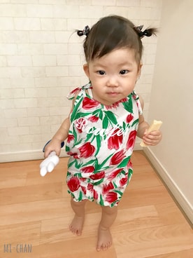 「アイテム（キャミソール）」を使った、hysmyさん（キッズ・80cm）の夏コーディネート