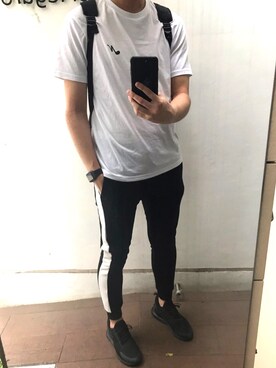 「jiggys shop（ジギーズショップ）のアイテム」を使った、アキさん（メンズ・183cm）の春コーディネート