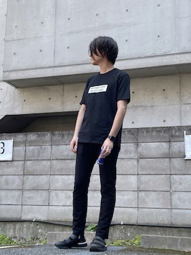 「Onitsuka Tiger（オニツカタイガー）のアイテム（サンダル）」を使った、アキさん（メンズ・183cm）の春コーディネート