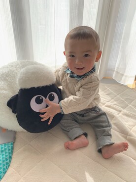 「9ヶ月」｜「アイテム（その他）」を使った、mi.mamaさん（キッズ・70cm）の冬コーディネート