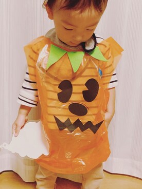 「カボチャコーデ🎃」｜mi.mamaさん（キッズ・70cm）の秋コーディネート
