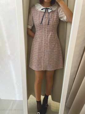 ワンピース ドレス ツイード コーディネート Zozotown