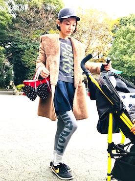 「PICCIN（ピッチン）のアイテム（ムートンコート）」を使った、marikoさん（レディース・162cm）の冬コーディネート