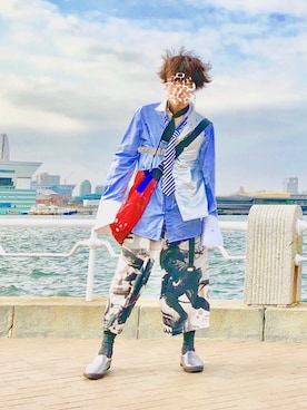 「アイテム（ベスト、シルバー系）」を使った、kohさん（メンズ・181cm）の春コーディネート