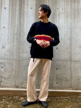 「PENDLETON（ペンドルトン）のアイテム（ベスト）」を使った、SHINJI OMINOさん（メンズ・182cm）の冬コーディネート