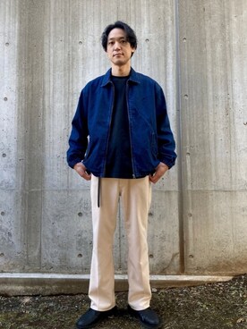 「CPCM」｜「アイテム（チノパンツ）」を使った、SHINJI OMINOさん（メンズ・182cm）の冬コーディネート