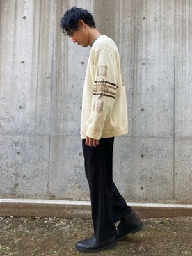 「CPCM」｜「アイテム（ブーツ）」を使った、SHINJI OMINOさん（メンズ・182cm）の冬コーディネート