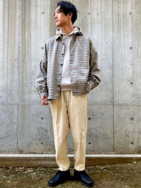 「CPCM」｜「アイテム（パーカー）」を使った、SHINJI OMINOさん（メンズ・182cm）の冬コーディネート