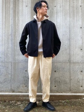 「CPCM」｜「アイテム（パーカー）」を使った、SHINJI OMINOさん（メンズ・182cm）の冬コーディネート