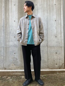 「CPCM」｜「アイテム（スラックス）」を使った、SHINJI OMINOさん（メンズ・182cm）の春コーディネート