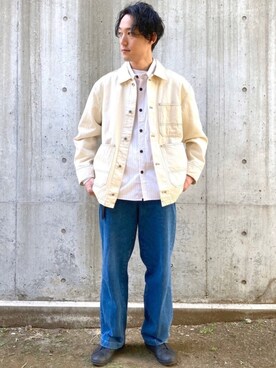 「CPCM」｜「アイテム（カバーオール）」を使った、SHINJI OMINOさん（メンズ・182cm）の春コーディネート